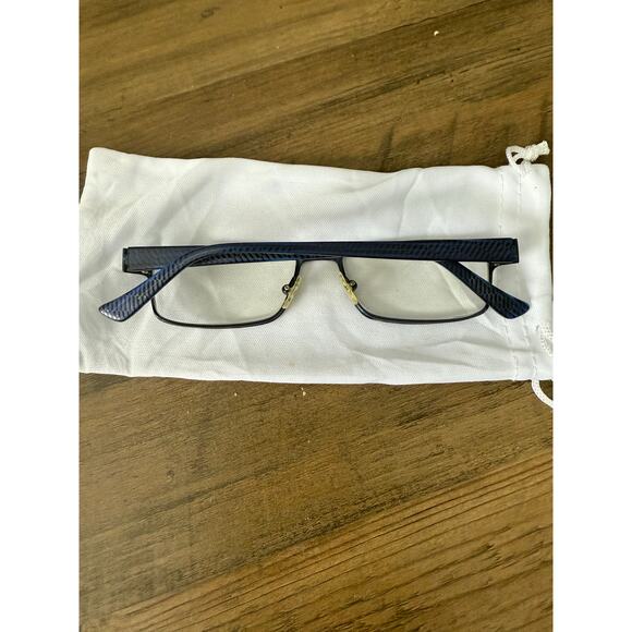 MarchoNYC Blue Rectangle (51•16) Glasses - Picture 6 of 6